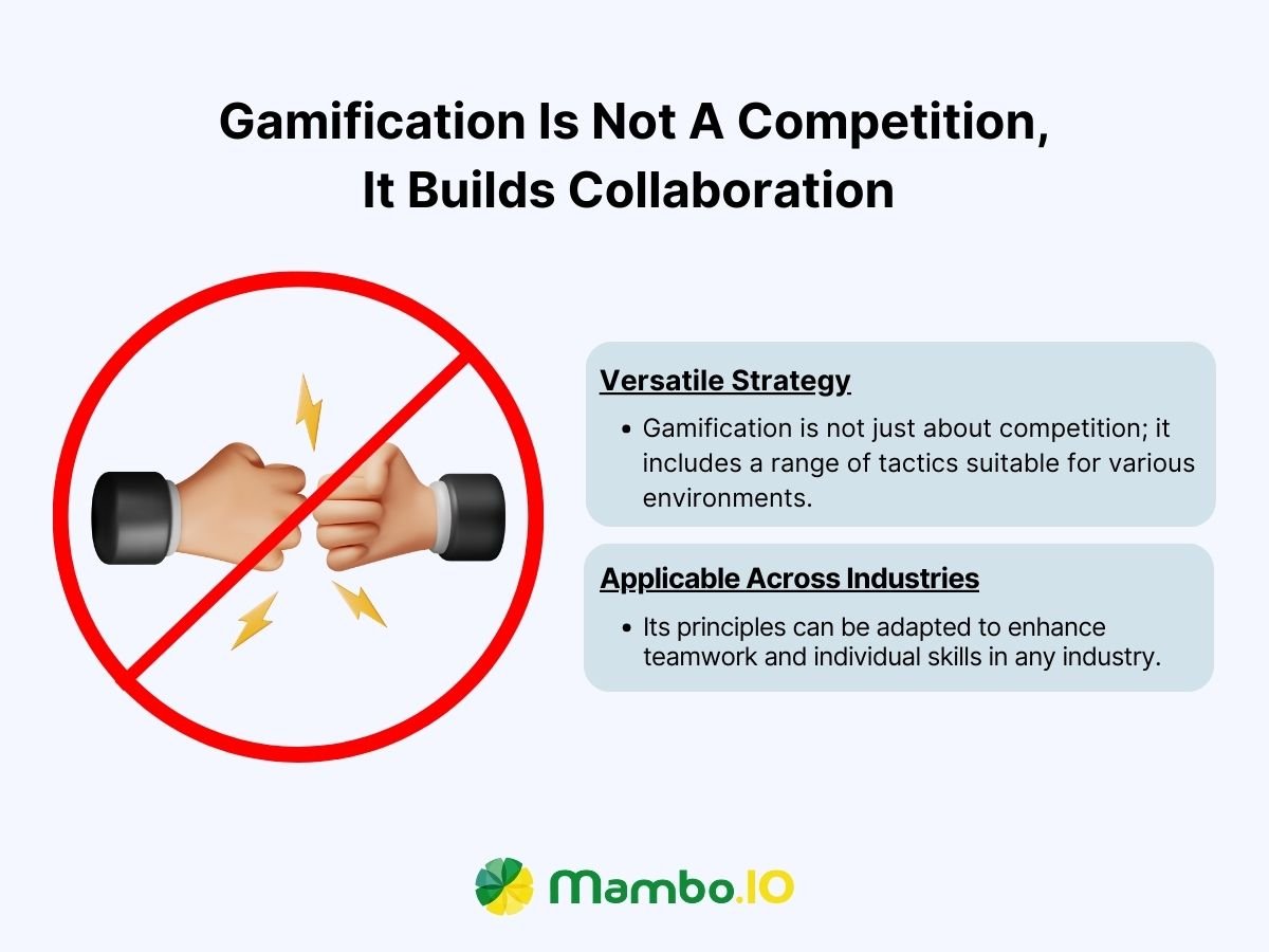 Gamification is not a competition, it builds collaboration