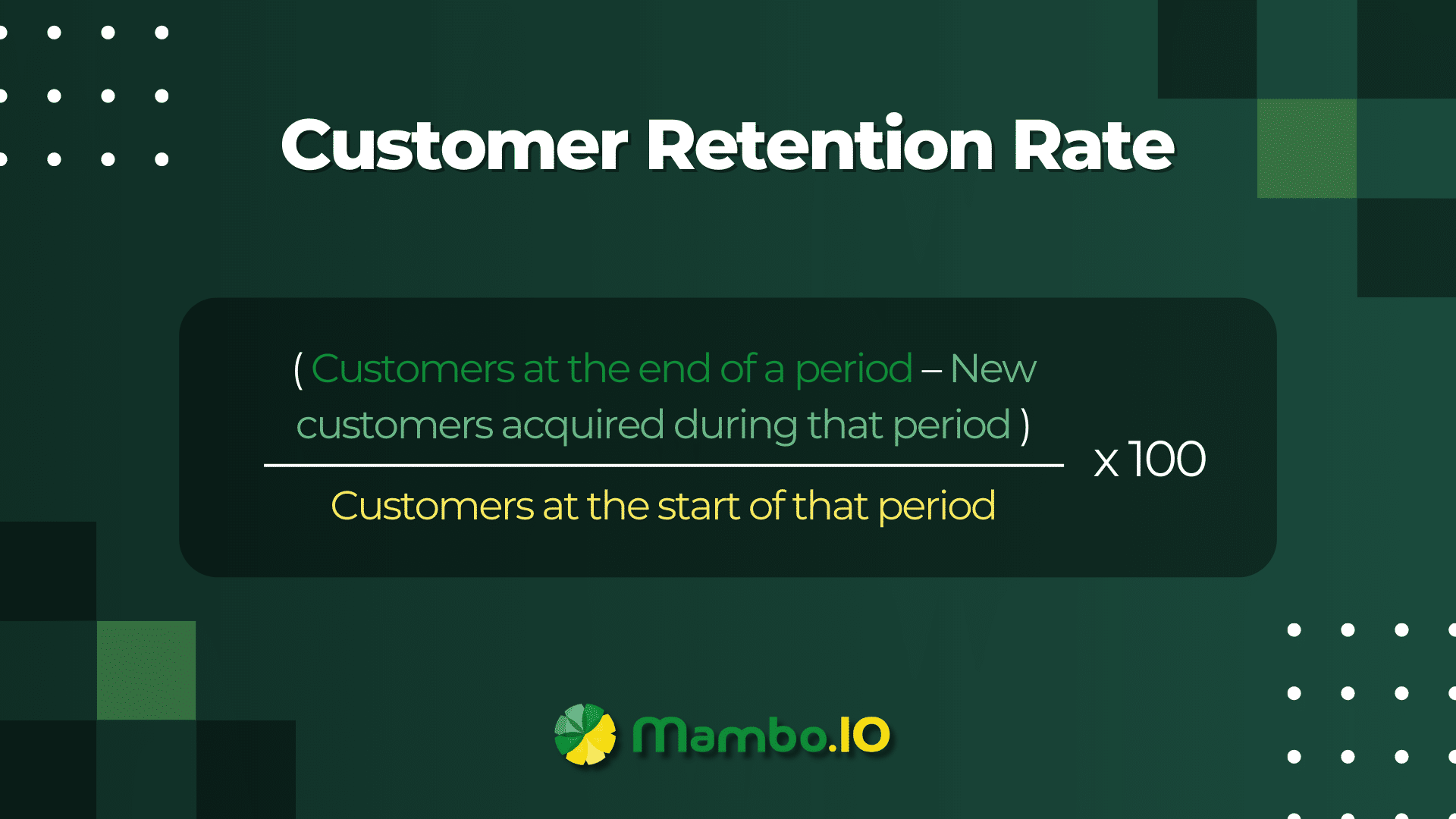 Customer Retention Rate Formula Customer Retention Rate Formula
