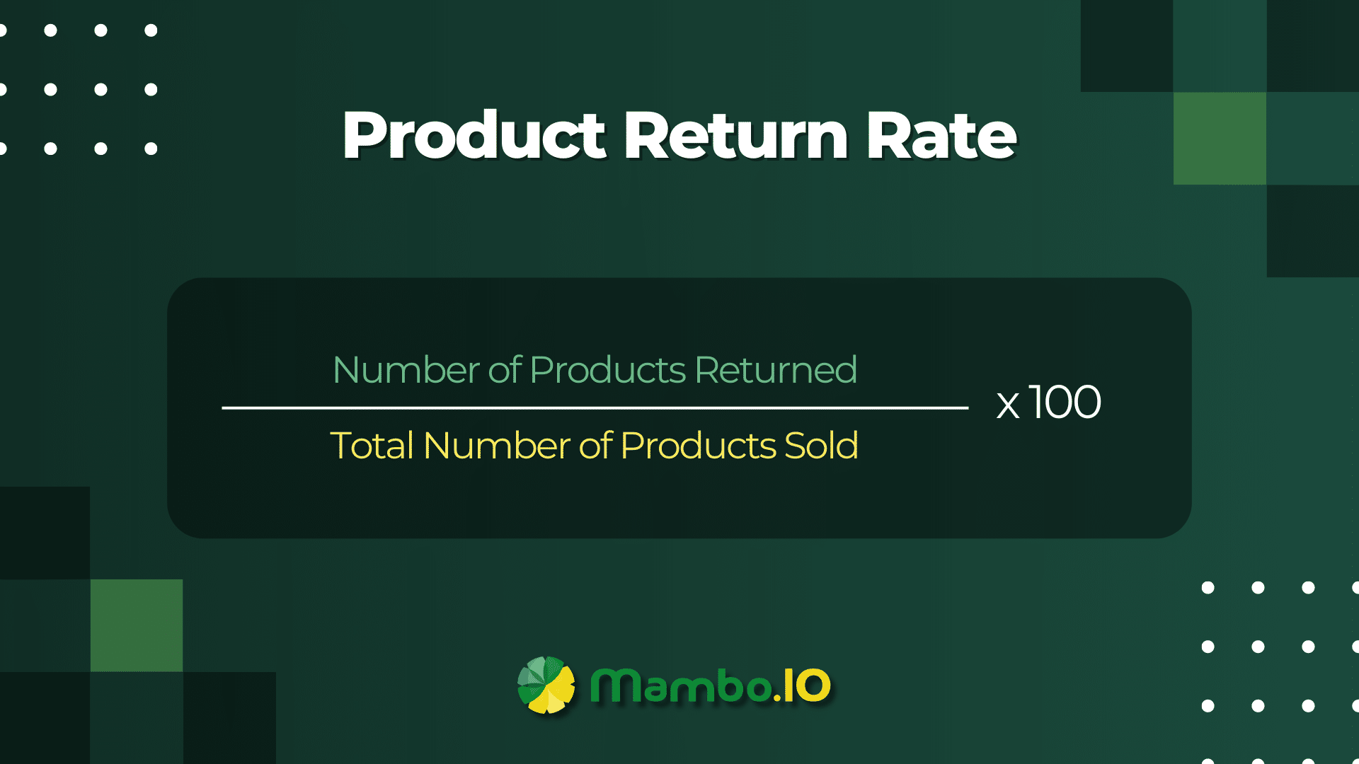 Product Return Rate Formula