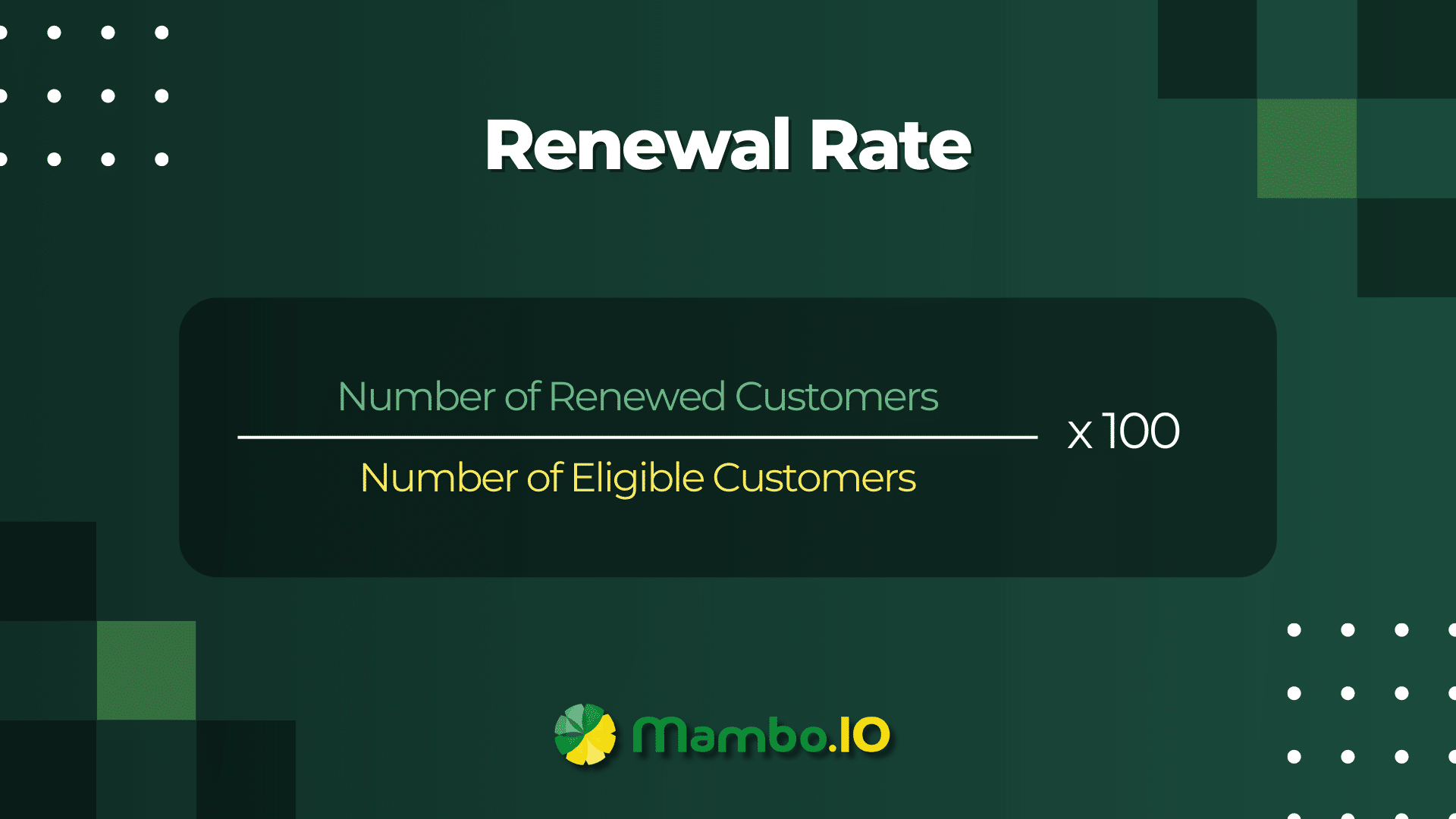 Renewal Rate Formula