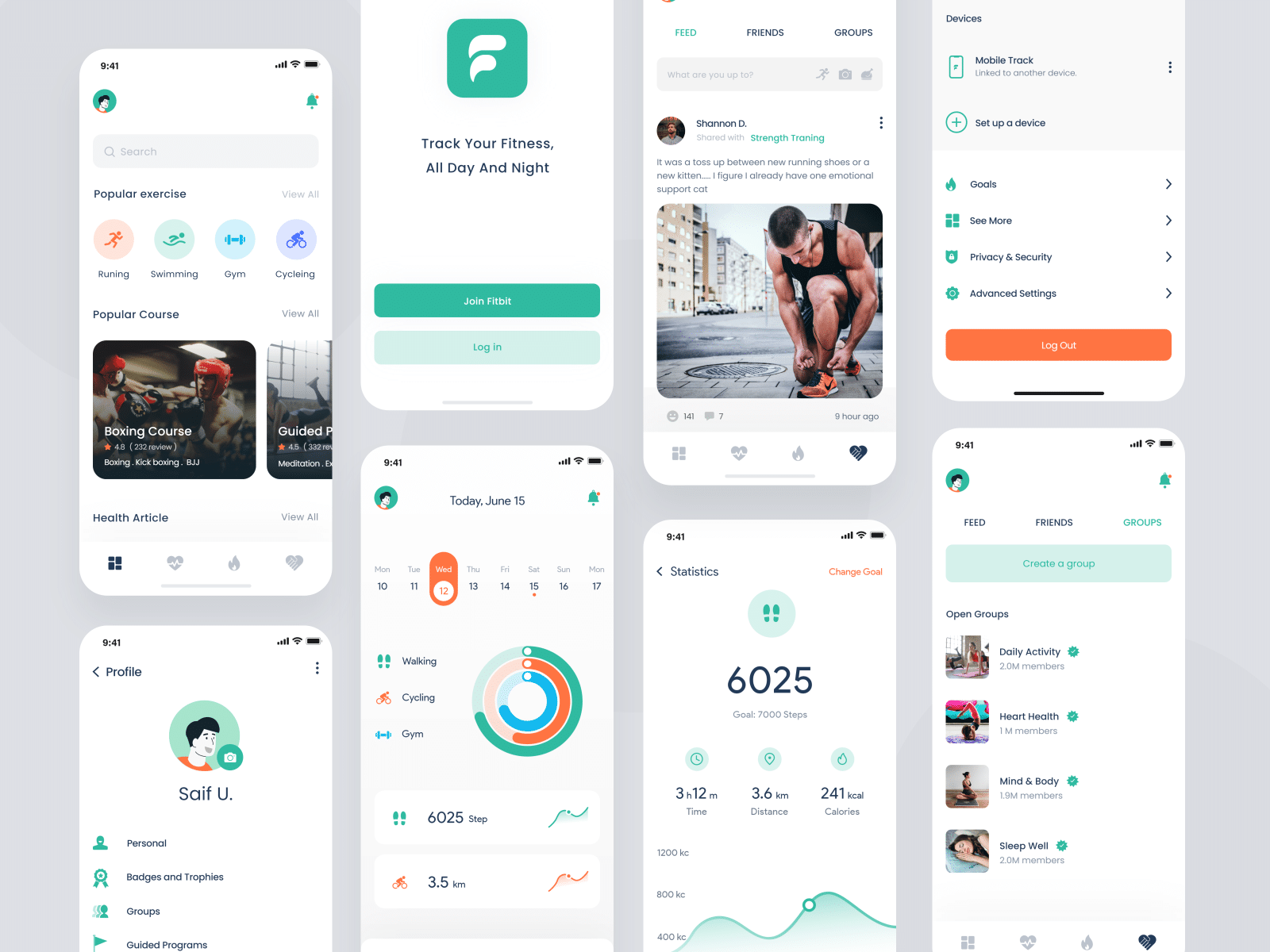 Fitbit App User Interface Fitbit App User Interface