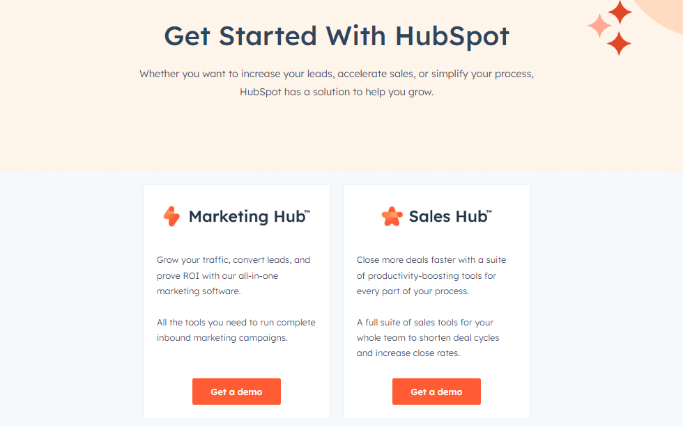 HubSpot Products Page
