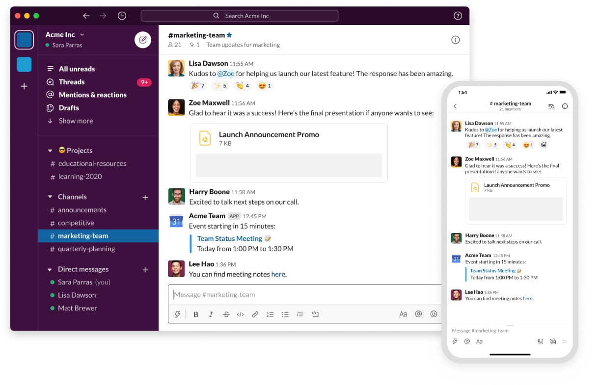 Slack asked other teams to try Slack and give feedback.