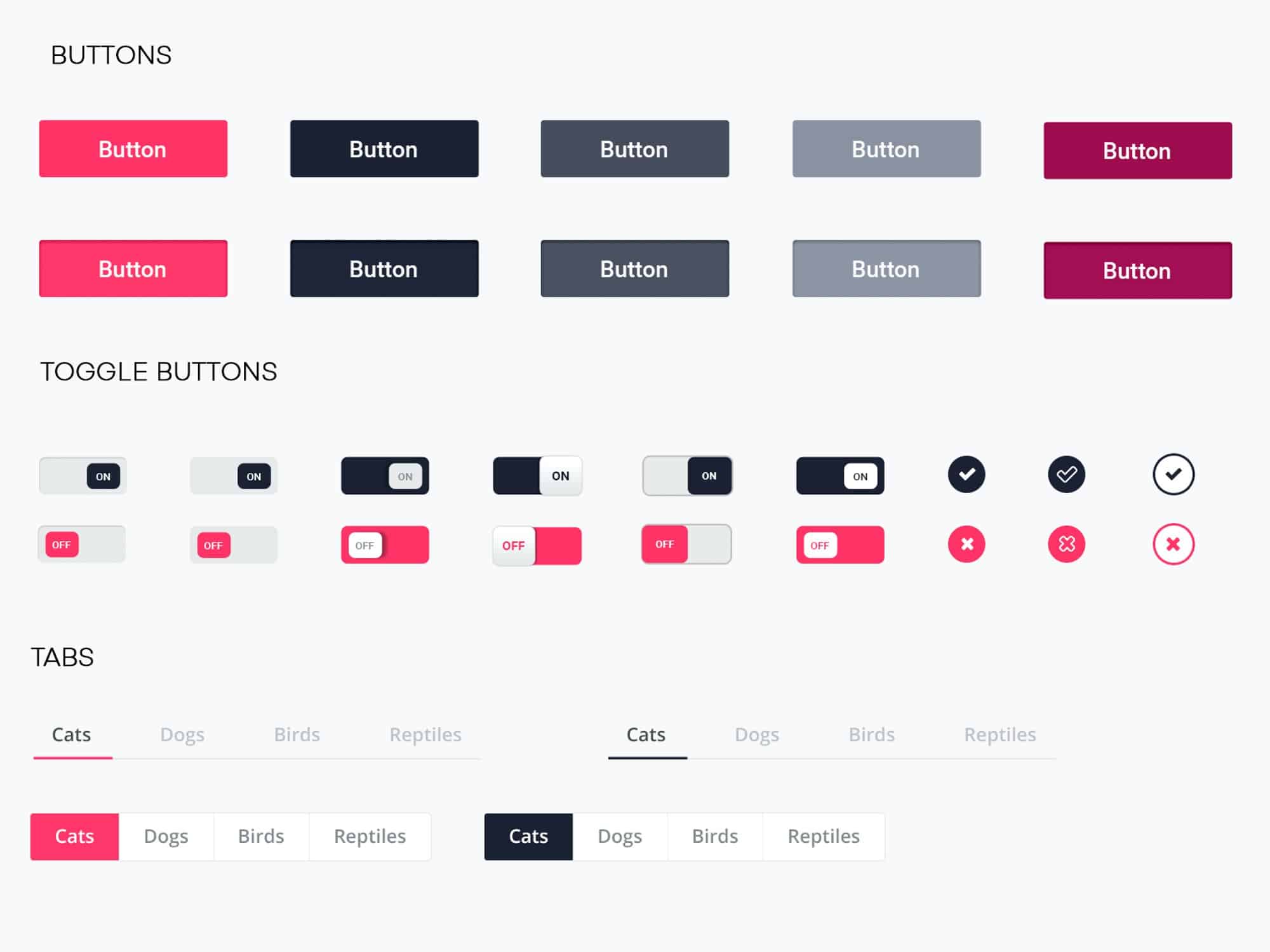 Common User Interface (UI) Elements