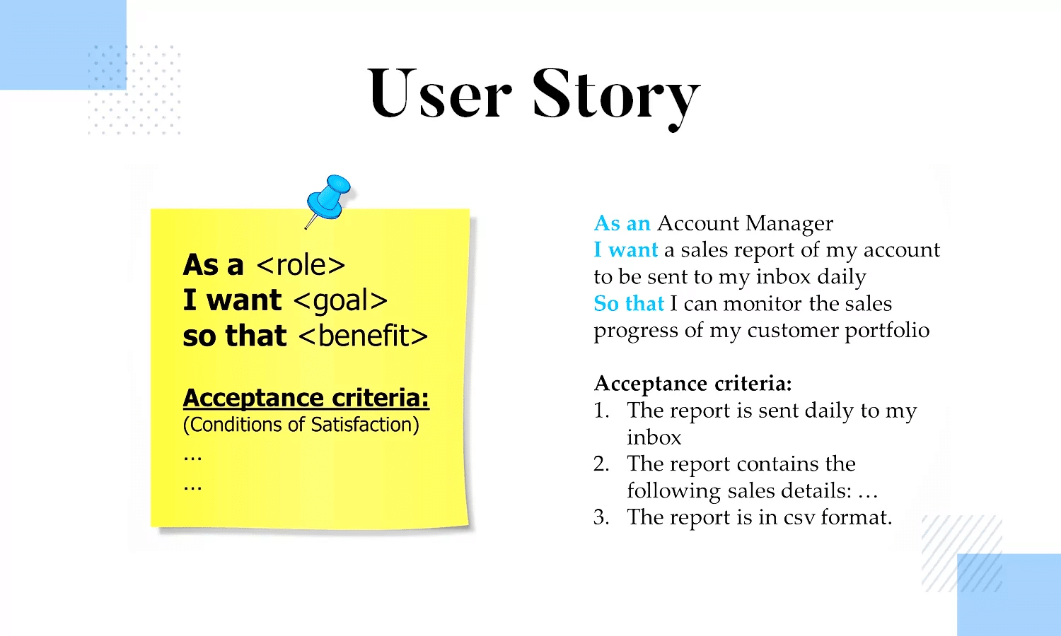 User Story Brief Overview
