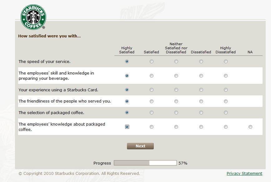 Starbucks uses customer feedback to improve the consumer decision-making process