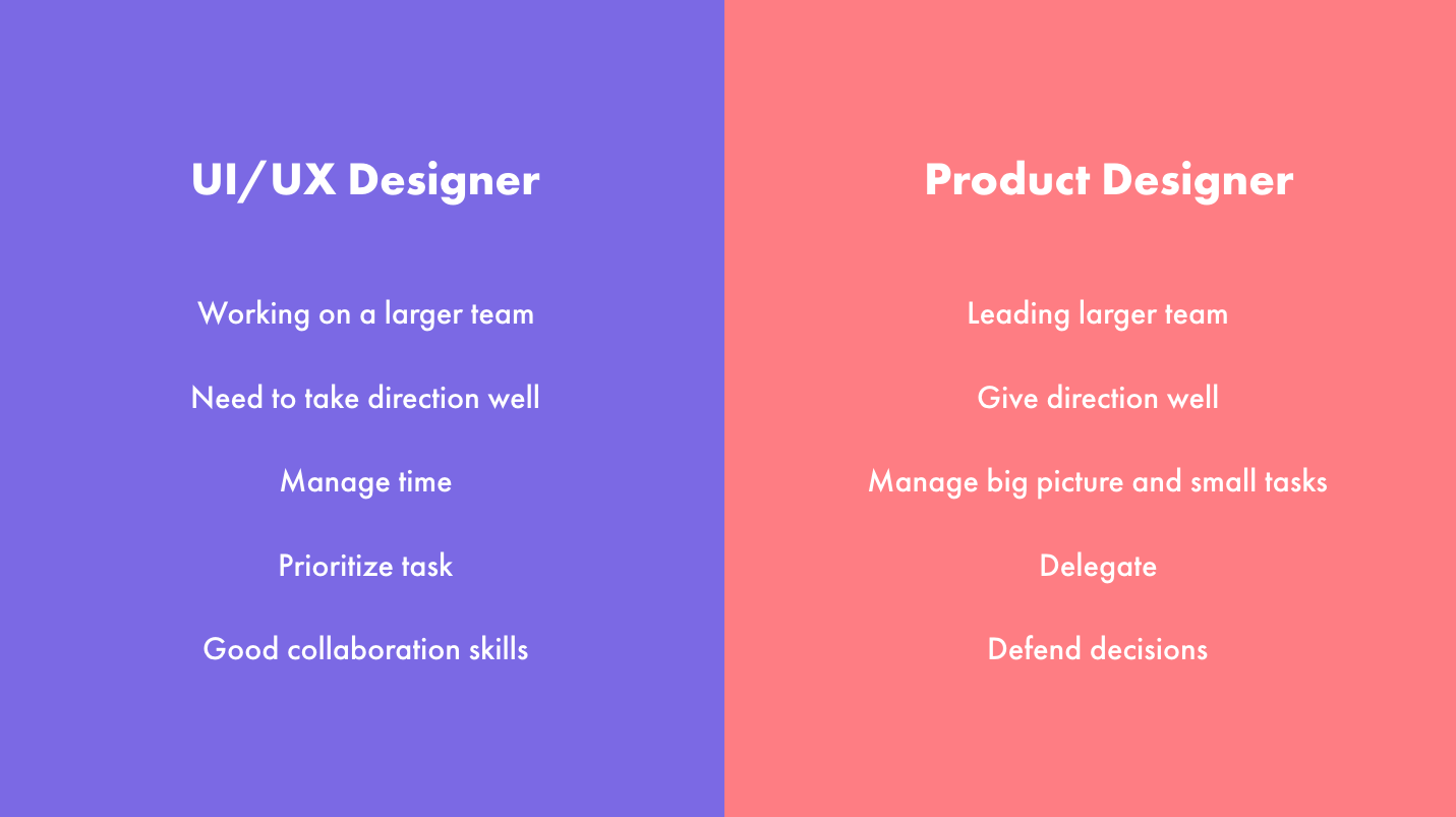 UX designer vs product designer