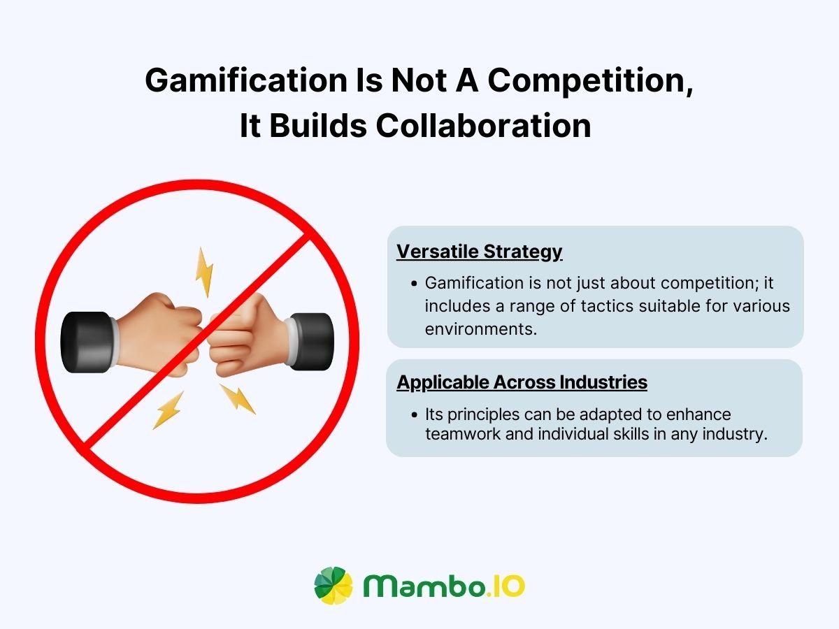 Gamification is not a competition, it builds collaboration Gamification is not a competition, it builds collaboration