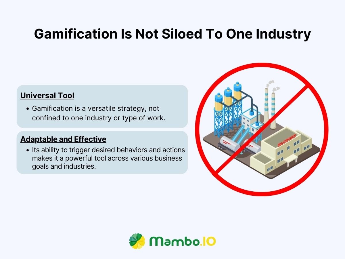 Gamification is not siloed to one industry Gamification is not siloed to one industry